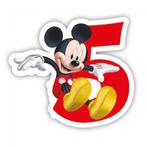 Mickey Mouse Kaars 5 Jaar, Nieuw, Verzenden