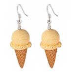 Fako Bijoux® - Oorbellen - IJsjes - Hoorntjes - Crème, Verzenden, Nieuw