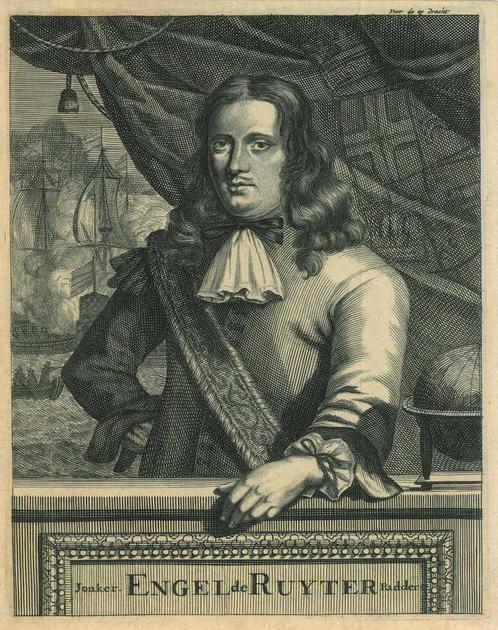 Portrait of Engel Michielszoon de Ruyter, Antiek en Kunst, Kunst | Etsen en Gravures