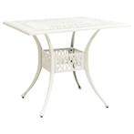 vidaXL Tuintafel 90x90x73 cm gietaluminium wit, Tuin en Terras, Tuintafels, Verzenden, Nieuw, Aluminium