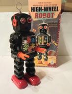 Ha Ha Toy - High Wheel Robot (MS-436) - Opwindbaar blikken, Antiek en Kunst, Antiek | Speelgoed