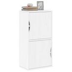 vidaXL Bijzetkast ODDA 40x24x79 cm massief grenenhout wit, Verzenden, Nieuw, Grenenhout