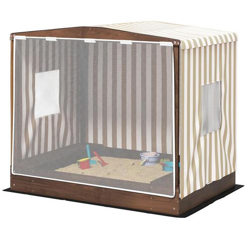 TRUUSK AIYAPLAY Zandbak Met Luifel En Netdeur, 142 X 101,5 C, Kinderen en Baby's, Speelgoed | Buiten | Zandbakken, Nieuw, Verzenden
