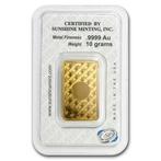 10 gram - Goud .999 - 10 Gram 9999 Sunshine Minting Fine, Postzegels en Munten, Edelmetalen en Baren