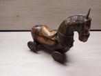 Beeld, Marwari oorlogspaard Rajasthan - 20 cm - Hout, Koper,, Antiek en Kunst