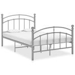 vidaXL Bedframe metaal grijs 120x200 cm, Huis en Inrichting, Slaapkamer | Bedden, Verzenden, Nieuw, Twijfelaar, 120 cm