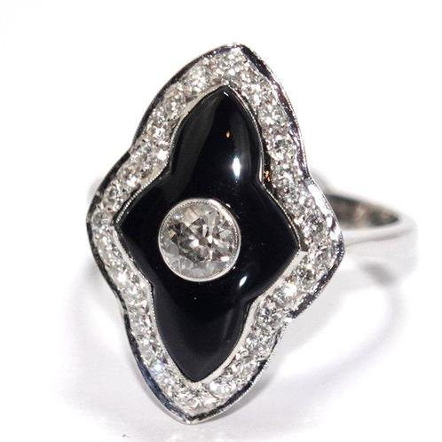 Ring - 14 karaat Witgoud - 6.82ct. tw. Diamant (Natuurlijk), Sieraden, Tassen en Uiterlijk, Ringen