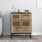 vidaXL Dressoir 60x30x75 cm bewerkt hout zwart, Huis en Inrichting, Kasten | Overige, Verzenden, Nieuw