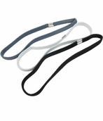 Haarband Sport Elastiek 1cm - 3 Stuks - Zwart Wit Grijs, Nieuw