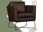 Leren fauteuil Club - Rancho Brown (bruin), Huis en Inrichting, Fauteuils, Nieuw, Ophalen of Verzenden, 75 tot 100 cm, Industrieel, Modern