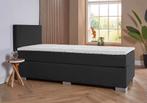 ACTIE! 1-Persoons boxspring Cannes 90 200 Zwart, 90 cm, Eenpersoons, Verzenden, Zwart