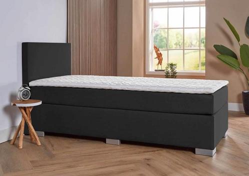 ACTIE! 1-Persoons boxspring Cannes 90 200 Zwart, Huis en Inrichting, Slaapkamer | Boxsprings, 90 cm, 200 cm, Zwart, Eenpersoons