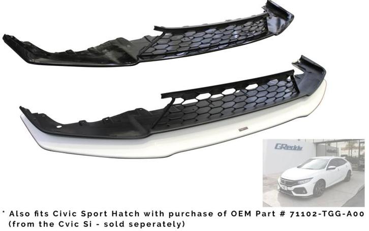 GReddy 2017+ Honda Civic Si Coupe/Sedan Front Lip Spoiler -, Auto diversen, Tuning en Styling, Ophalen of Verzenden