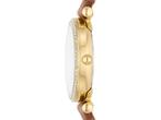 Fossil CARLIE ES5297 Dames Horloge 28 mm - Bruin, Verzenden, Zo goed als nieuw
