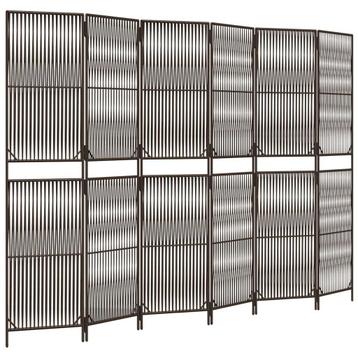 Roomdivider poly rattan 6 panelen | retourdeal | 55% beschikbaar voor biedingen