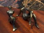 sculptuur, Sitzende Abstrakte Figuren - 5 cm - Brons