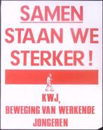 Poster van de KWJ (Katholieke Werkende Jongeren) (Posters), Verzamelen, Verzenden, Nieuw, Overige onderwerpen, Met lijst