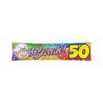 50 Jaar Sarah Regenboog Spandoek - 180x40cm, Kleding | Dames, Carnavalskleding en Feestkleding, Ophalen of Verzenden, Nieuw