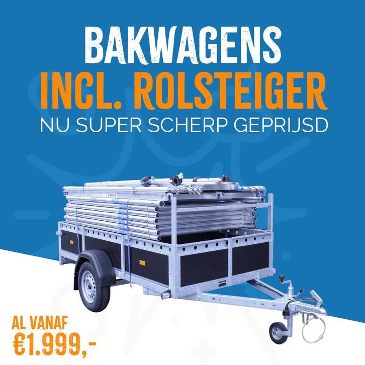 ALX Rolsteiger inclusief bakwagen 135 x 250 x 10,2m wh, Doe-het-zelf en Verbouw, Steigers, Rolsteiger of Kamersteiger, Nieuw, 5 meter of hoger