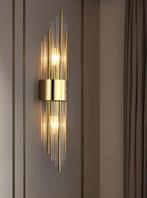 Luxe Gouden LED Wandlamp – Kristalen RVS Moderne Verlichting, Verzenden, Nieuw