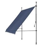 Klem zonwering luifel uitschuifbaar donkerblauw 350x120 cm, Verzenden, Nieuw