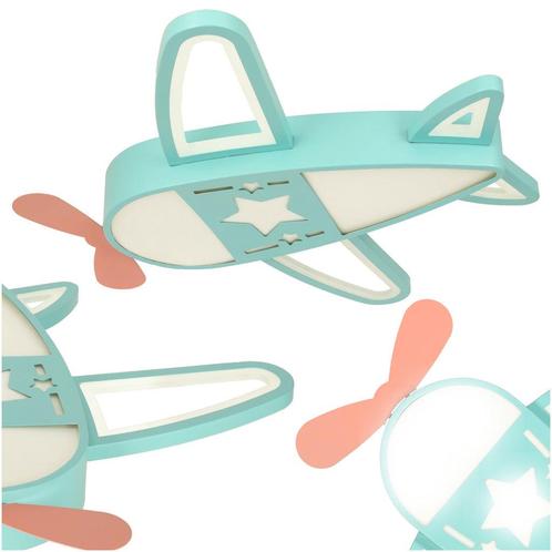 Lumela Vliegtuig Kinderlamp – Dimbare LED Plafondlamp met, Kinderen en Baby's, Kinderkamer | Inrichting en Decoratie, Ophalen of Verzenden
