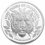 Cambodia - Lost Tigers - Indo-Chinese Tigers - 1 oz 2022, Postzegels en Munten, Munten | Azië, Oost-Azië, Zilver, Losse munt, Verzenden