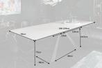 Uitschuifbare eettafel CONCORD 180-230cm marmer wit keramiek, Nieuw, Ophalen of Verzenden