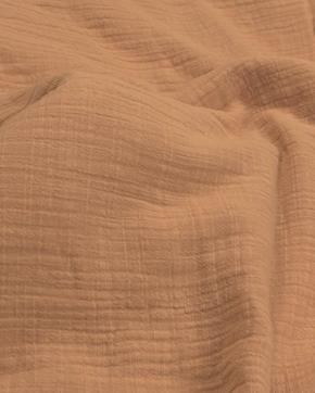 Hydrofiel Katoen Linnenstructuur Zalm, Hobby en Vrije tijd, Stoffen en Lappen, Roze, Nieuw