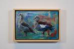 Nijlganzen Gekleurd abstract vogel Olieverf schilderij, Ophalen of Verzenden