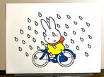 Dick Bruna - Nijntje op de fiets in de regen 1982. LAST, Antiek en Kunst