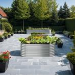 Hoge plantenbak Flormma, 804l, verzinkt, 160x80x80cm - zilve, Verzenden, Nieuw