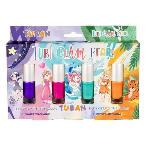 Tuban - Nagellak Tubi Glam – set parelmoer 4 kleuren, Kinderen en Baby's, Speelgoed | Educatief en Creatief, Knutselen, Nieuw