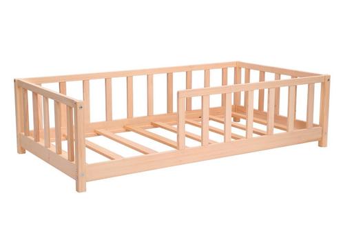 Kukka 80 x 160 cm Naturel Houten Vloerbed KFB610, Kinderen en Baby's, Kinderkamer | Complete kinderkamers, Nieuw, Verzenden