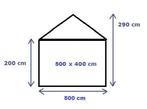 Premium Partytent PVC 5x4x2 mtr in Wit-Grijs (5x4 meter), Verzenden, Nieuw, 2 meter of meer, Partytent