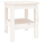 Salontafel 35cm - Massief Hout - Wit - Retourdeal!, Huis en Inrichting, Tafels | Salontafels, Minder dan 50 cm, Vierkant, Nieuw