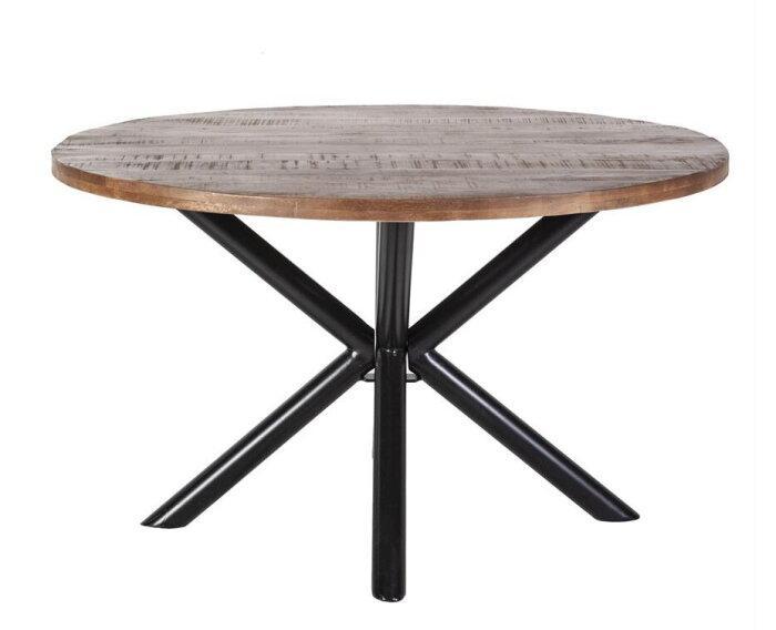 Eettafel rond met kruispoot Eleonora mangohout | 150 cm, Huis en Inrichting, Tafels | Eettafels, Nieuw, Ophalen of Verzenden