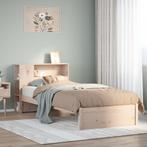 vidaXL Bed met boekenkast zonder matras massief grenenhout, Verzenden, Nieuw, Bruin, Hout