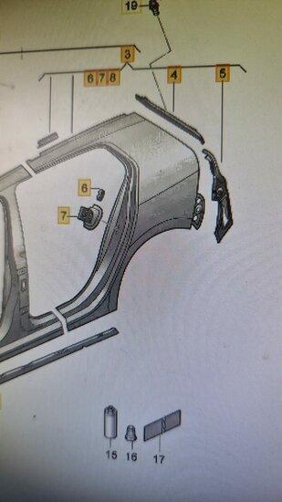 Snijdeel Links Achter VW Golf 8 5H4809843, Auto-onderdelen, Carrosserie en Plaatwerk, Verzenden