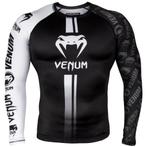 Venum Logos Rash Guards L/S Zwart Wit, Zwart, Vechtsport, Nieuw, Ophalen of Verzenden