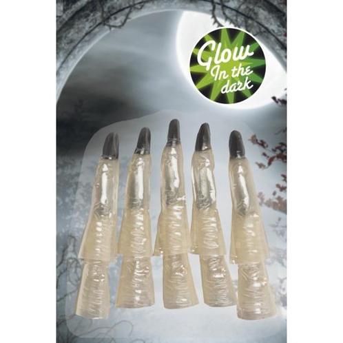 Heksen verkleed vingers glow in the dark - Verkleedaccesso.., Hobby en Vrije tijd, Feestartikelen, Verzenden