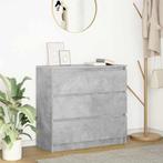 vidaXL Dressoir 80x35x76 cm spaanplaat betongrijs, Verzenden, Nieuw, 50 tot 100 cm, 25 tot 50 cm