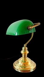Bureaulamp - goudkleurig messing, kristal