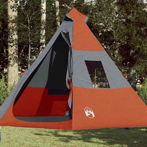 vidaXL Tipitent 7-persoons waterdicht oranje, Caravans en Kamperen, Tenten, Nieuw, tot en met 2, Verzenden