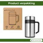 RVS koffiebeker to go 400ml, Huis en Inrichting, Keuken | Tupperware, Verzenden, Nieuw