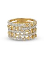 Statement ring - 14 karaat Geel goud - 0.70ct. tw. Diamant