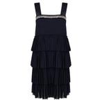 Twinset • donkerblauwe jurk met laagjes • 34 (IT40), Kleding | Dames, Jurken, Twinset, Nieuw, Maat 34 (XS) of kleiner, Verzenden
