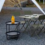 Tuintafel Sandefjord bijzettafel metaal 57,5x46x46cm zwart [, Huis en Inrichting, Tafels | Bijzettafels, Verzenden, Nieuw