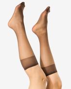 HEMA Kniekousen 15denier anti-ladder mat - 2 paar bruin, Kleding | Dames, Verzenden, Nieuw, Bruin