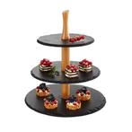 GGM Gastro | Etagère - 3 etages - Rond - Houten frame - |, Verzenden, Nieuw in verpakking